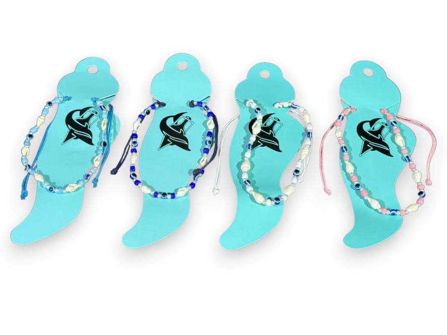 Y.T.MA-26302 OJO TURCO+SHELL BLCO+BEADS 4 colors pack 12