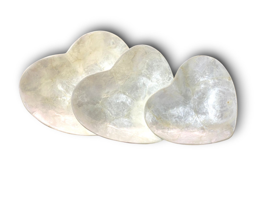 SET CAPIZ CORAZON 3 pcs 17/15/13cm