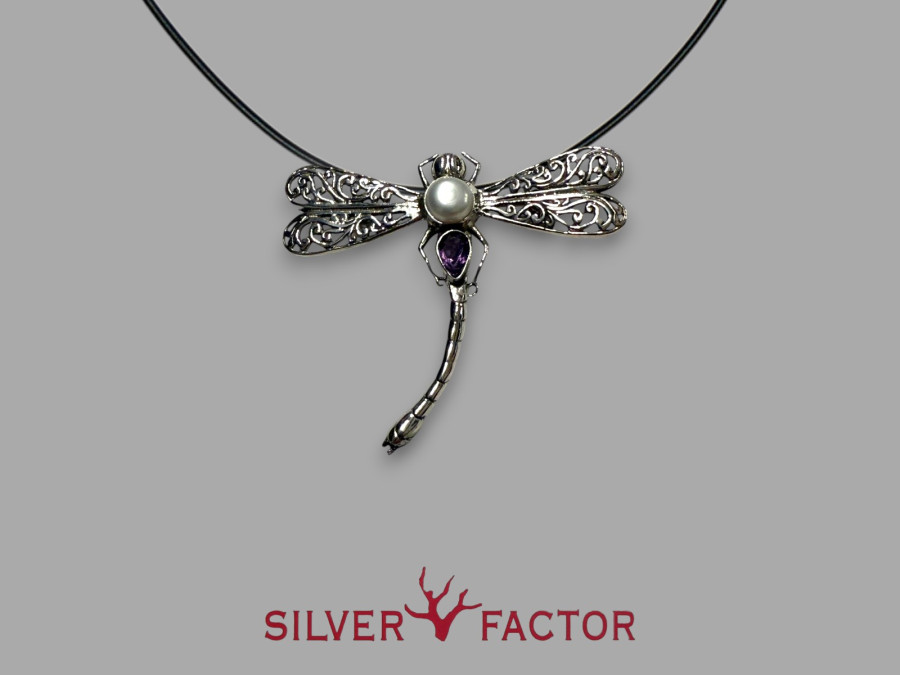 COLGTE.AG.TURQUESA&PERLA 50x60mm BROCHE