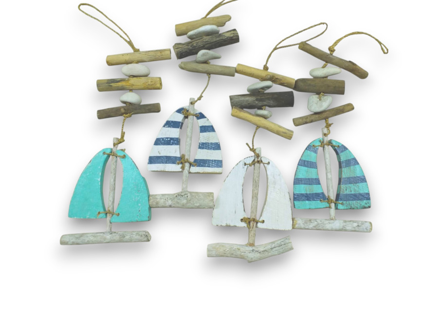 DECO VELERO SIMPLE 40x13x04cm 4 colors pack 12