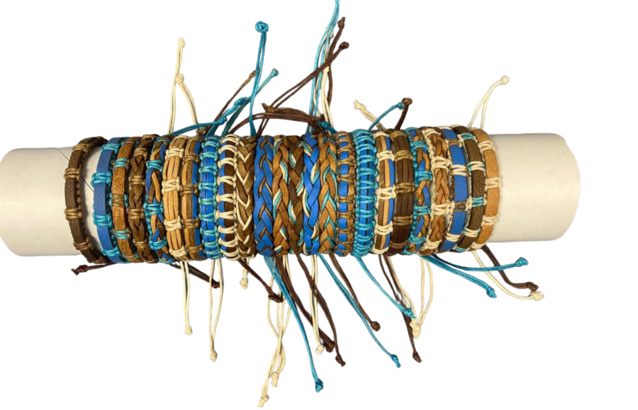 P.MA-2340 CUERO NATUR-AZULES tubo 24 unid.