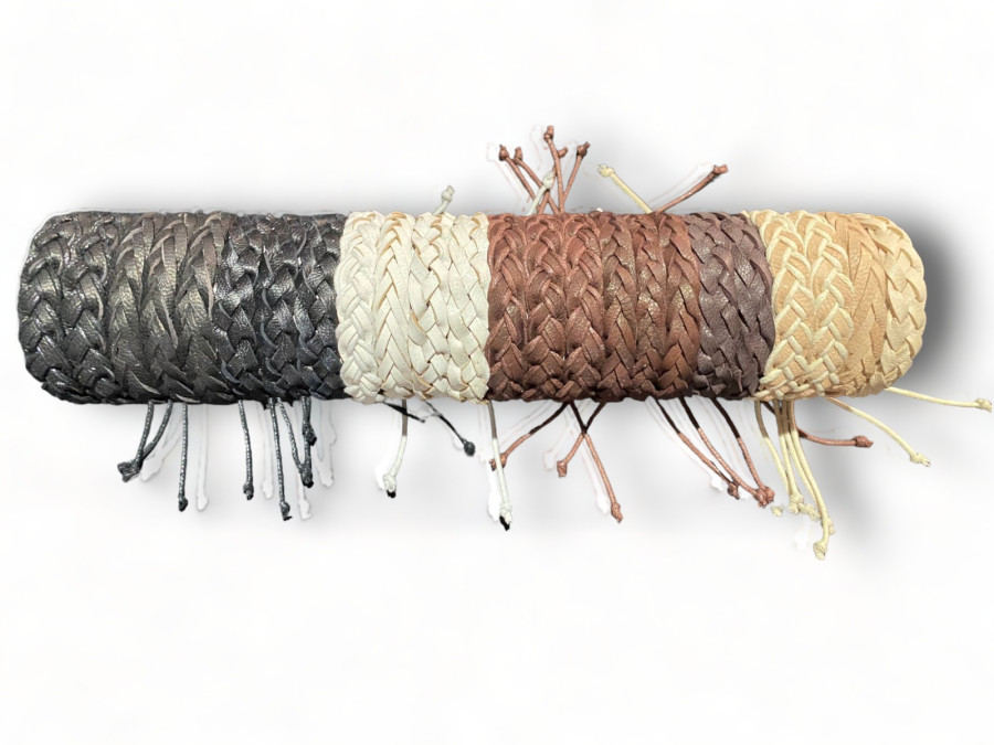 P.MA-24049 HOMBRE TRENZA MARRON,CAMEL NEGRO tubo 24