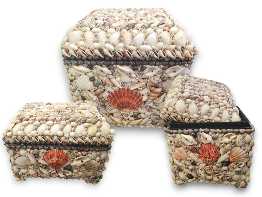 BAUL CONCHA Set 3 Pcs 33x33x33/23x23x23/28x23x20 OUTLET