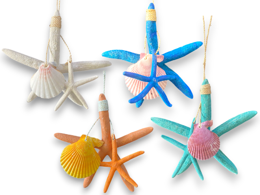 DECO DOBLE E.DEDOS COCKLE 20cm blco./azul/rojo/turq pack 6