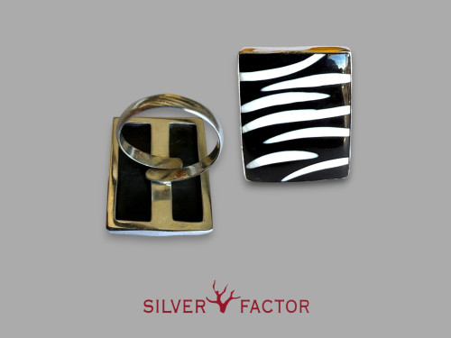 ANI.AG.CEBRA BLACK PEN 25x20mm