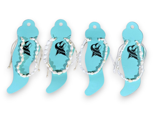 Y.T.MA-26311 NASSA BLCO+BEADS BRILLANT BLCO. 2 mod pack 12