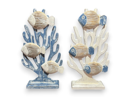 CORAL CON PECES 45x25cm