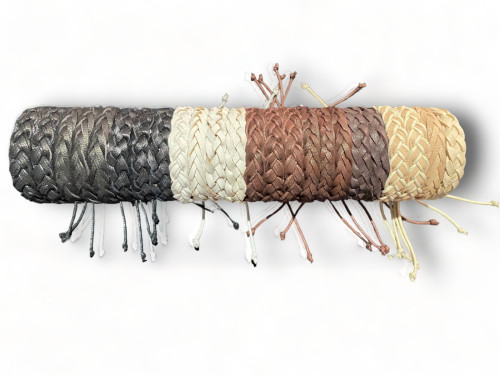 P.MA-24049 HOMBRE TRENZA MARRON,CAMEL NEGRO tubo 24