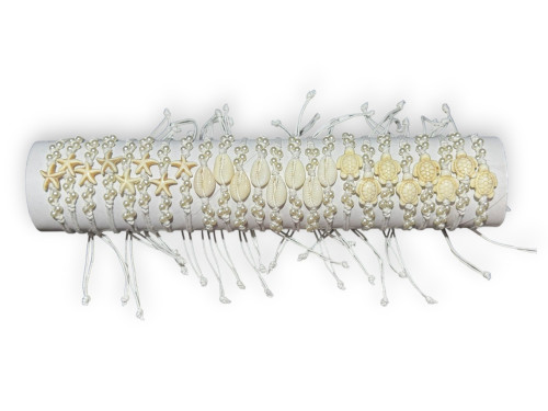 Y.P.MA-26140 BEADS BLCO+TORTUGA+SHELL/ESTRELLA tubo 24