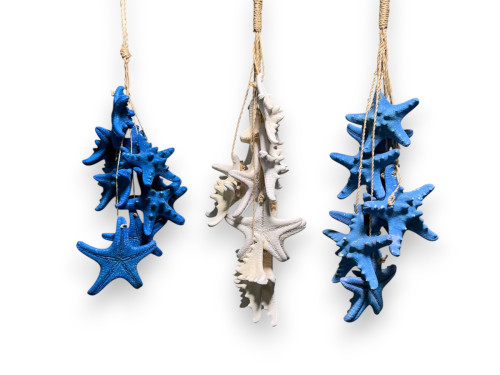 DECO FILIPINA 30cm blca./azul/turq. pack 6