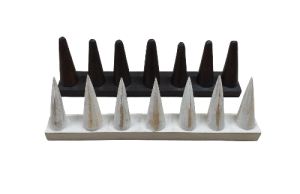 EXPOSITOR 6 ANILLOS FILA blco./marron